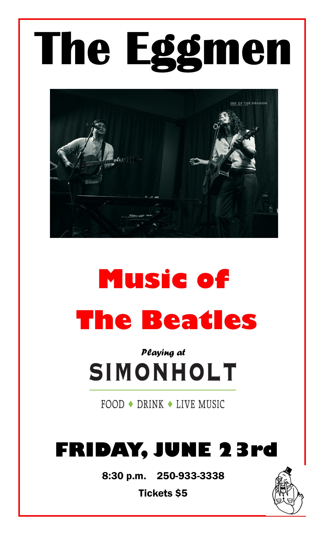 The Eggman: Music of Beatles | SIMONHOLT Restaurant | FOOD, DRINK, LIVE