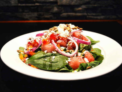 Watermelon Spinach Salad