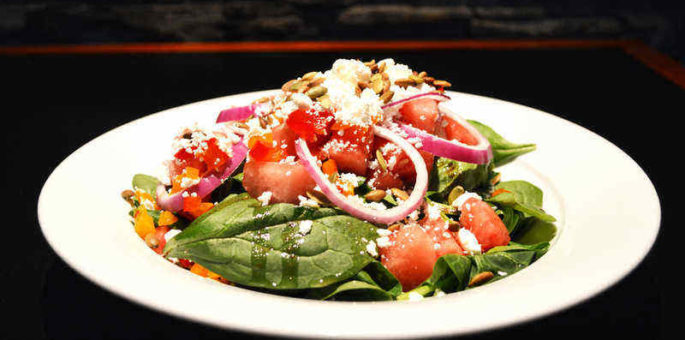 Watermelon Spinach Salad