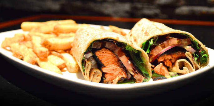 Blackened Salmon Wrap